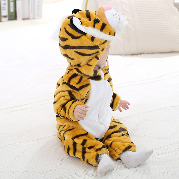 MICHLEY Girls Animals Clothing 3D Tiger Cosplay Costume Newborn Winter Baby Romper Wholesale QWE3
