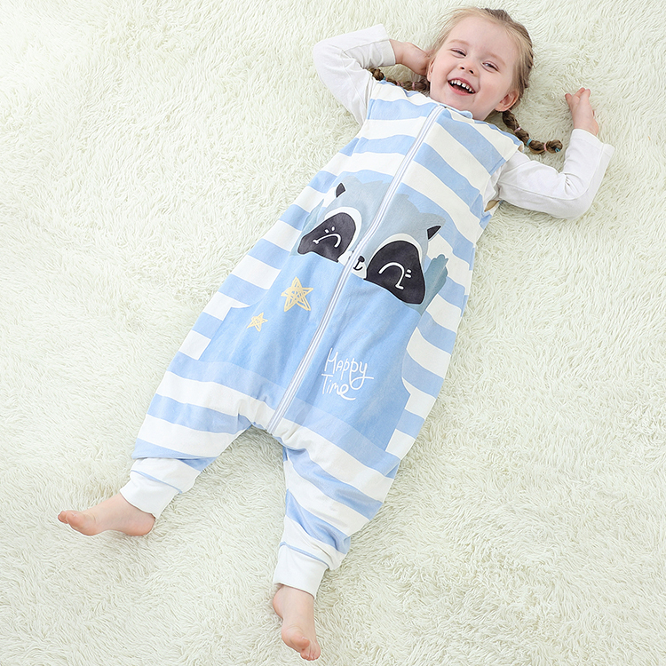 Michley Kids Cartoon Raccoon Baby Sleeping Bag Warm Girls Sleepwear Pajamas Girls Sleepwear SD07-HX