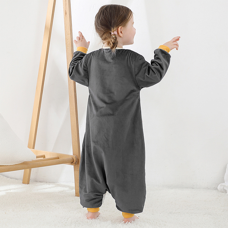 Michley New Design Autumn One Pieces Anti-kick Pyjamas Children Penguin Flannel Boy's Long Kids Pajama SD08-QE