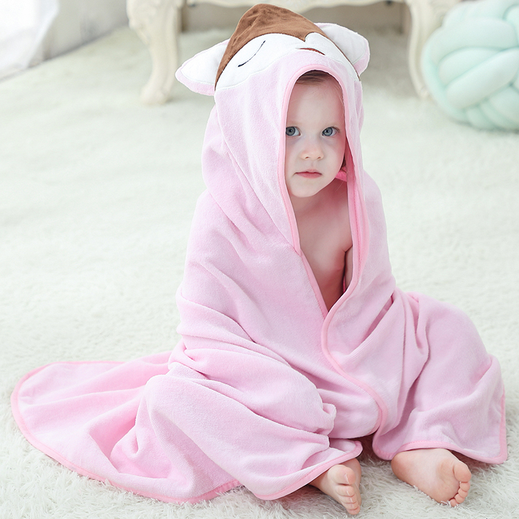MICHLEY Baby Hooded Towel 100%Cotton Bath Towel Baby Hooded Washcloth Children Hooded Towels 20PJ-FHI