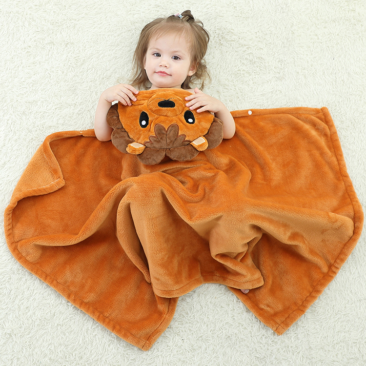 Michley Wholesale Soft New Born Baby Blanket Cartoon Fleece Blanket GT-lion