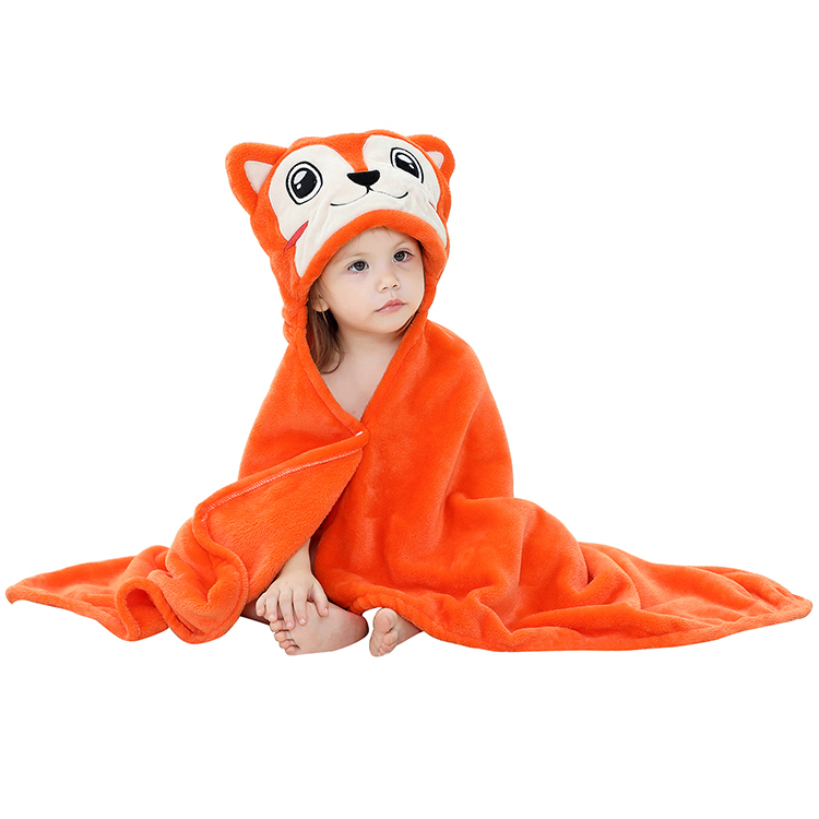 Michley High Quality Fleece Baby Blanket Cute Animal Design Security Blanket Gift Kids Blanket GT-fox