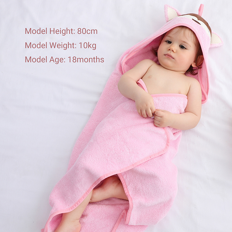 MICHLEY 75*75 cm Animal Shaped Bath Towels 100% Bamboo Fiber Summer Breathable and Cool Kids Beach Towels Z1-HL