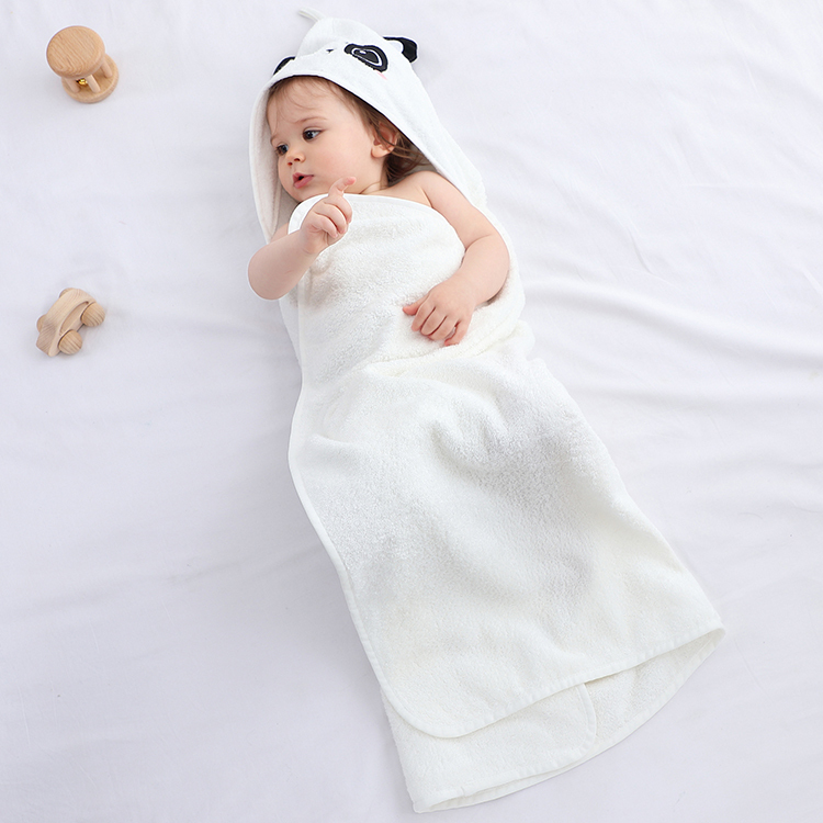 MICHLEY 75*100 cm Wholesale Animal Design Super Breathable Soft Cartoon Kids Bath Towel 100% Bamboo Baby Hooded Towel  Z2-XM