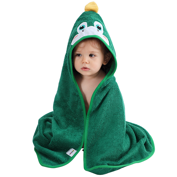 MICHLEY 75*75 cm Hot Sale Super Breathable Soft Cartoon Animal Design Crocodile Bamboo Fiber Summer Baby Towel  Z1-EY