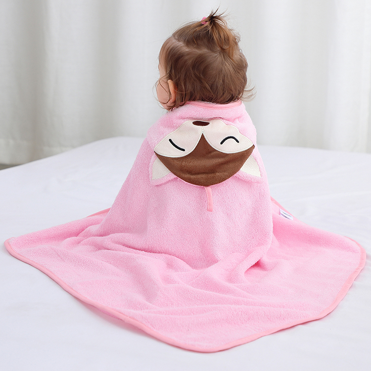 MICHLEY 75*75 cm Animal Shaped Bath Towels 100% Bamboo Fiber Summer Breathable and Cool Kids Beach Towels Z1-HL