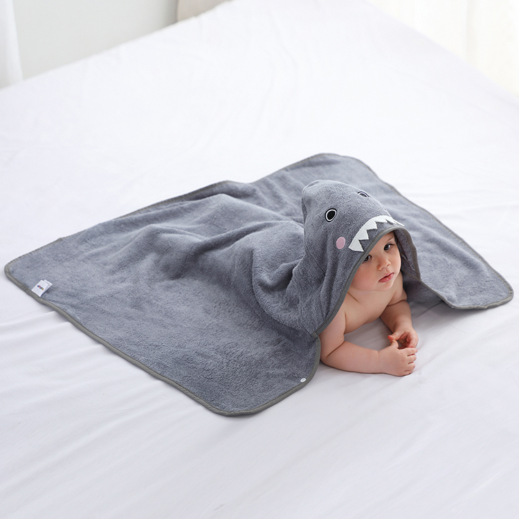 Michley 75*100 cm Kids Poncho Hooded Bath Towel Bamboo Cotton Baby Animal Hooded Towel For Children Z2-SY