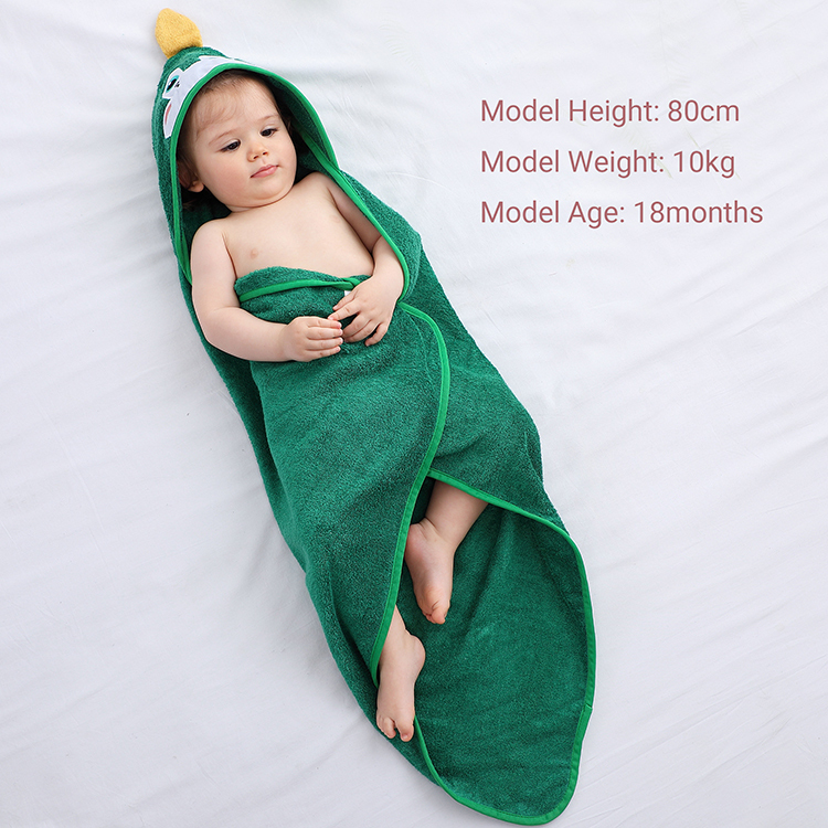 MICHLEY 75*75 cm Hot Sale Super Breathable Soft Cartoon Animal Design Crocodile Bamboo Fiber Summer Baby Towel  Z1-EY