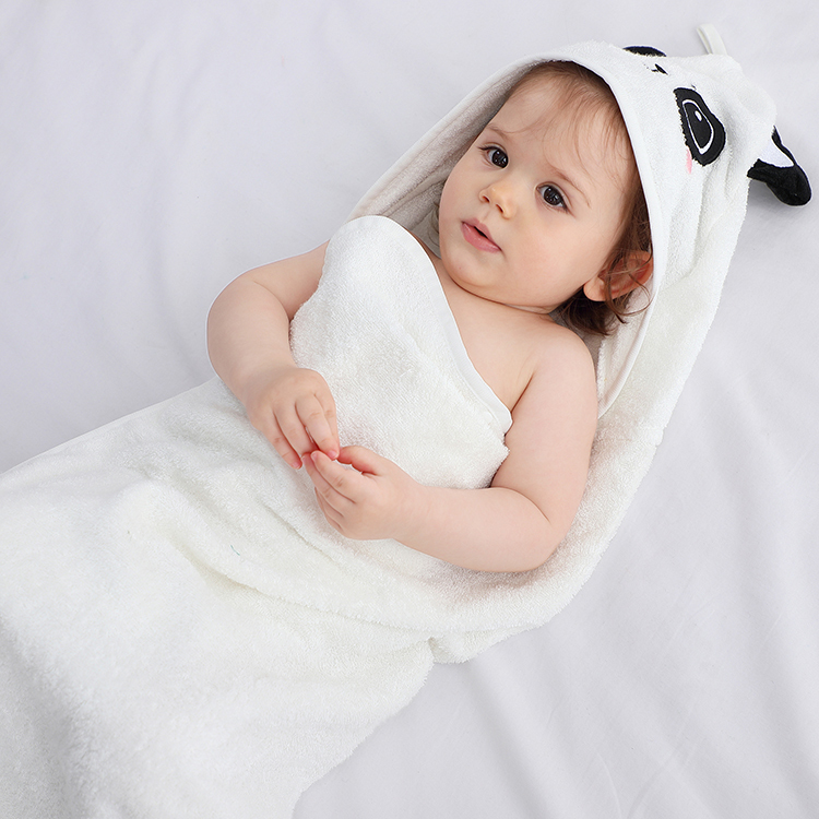 MICHLEY 75*100 cm Wholesale Animal Design Super Breathable Soft Cartoon Kids Bath Towel 100% Bamboo Baby Hooded Towel  Z2-XM