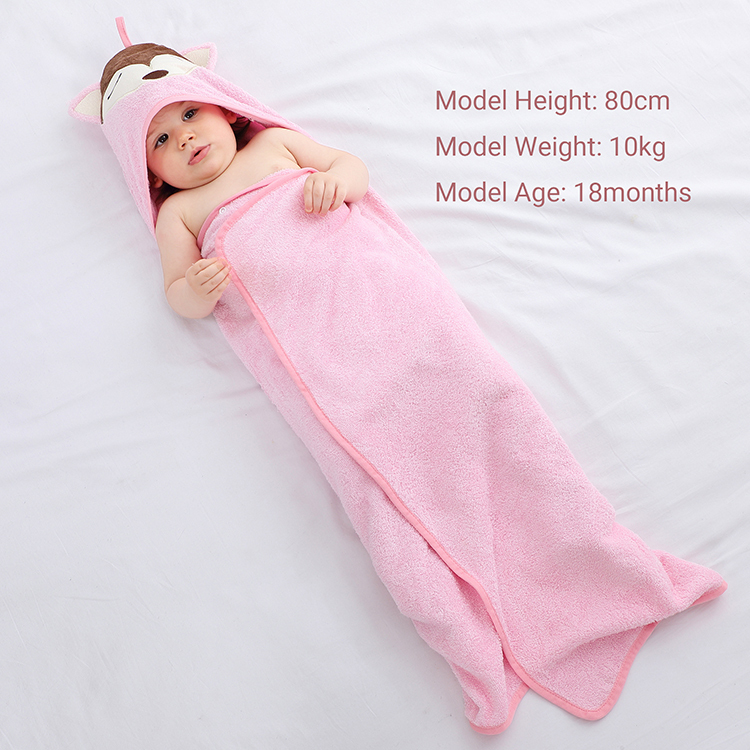MICHLEY 75*100 cm Luxury Cute Cartoon Baby Shower Towel Baby Hooded Towel Kids Bath Towel Z2-HL