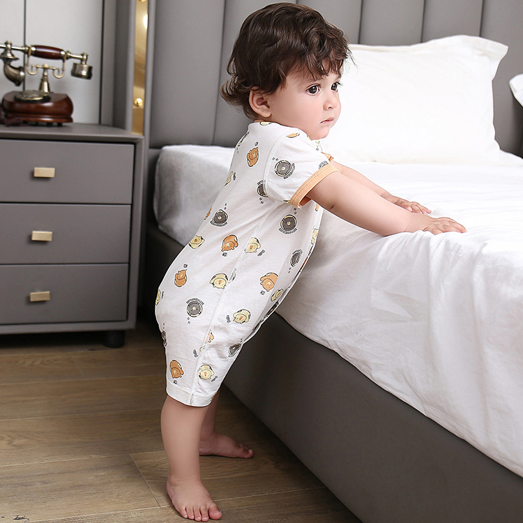 Michley Infant Girs 100% Cotton Jumpsuits Infant Premium Short Sleeve Romper  XXX2