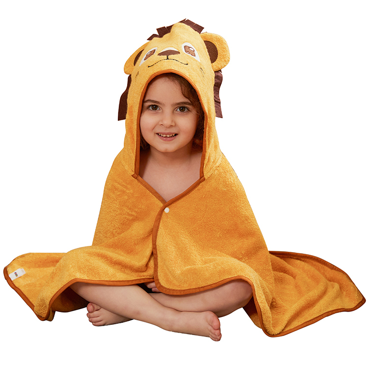 MICHLEY 75*100 cm Soft Quality Custom Baby Animal Design kids bath blanket organic 100% bamboo baby hooded towel Z2-SZ