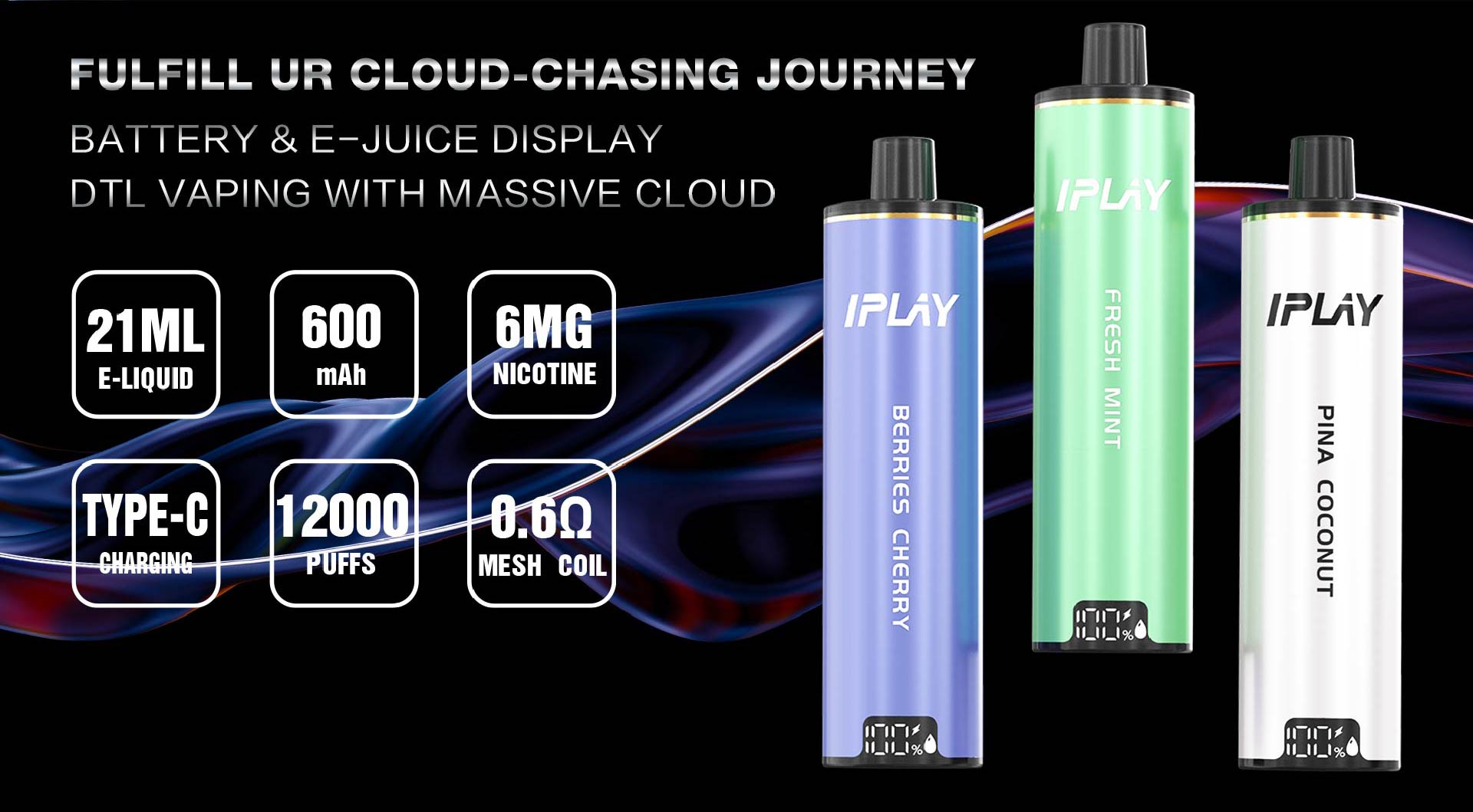 Iplay cloud pro 12000 6 IPLAY CLOUD PRO 12000 DISPOSABLE VAPE SPECIFICATIONS