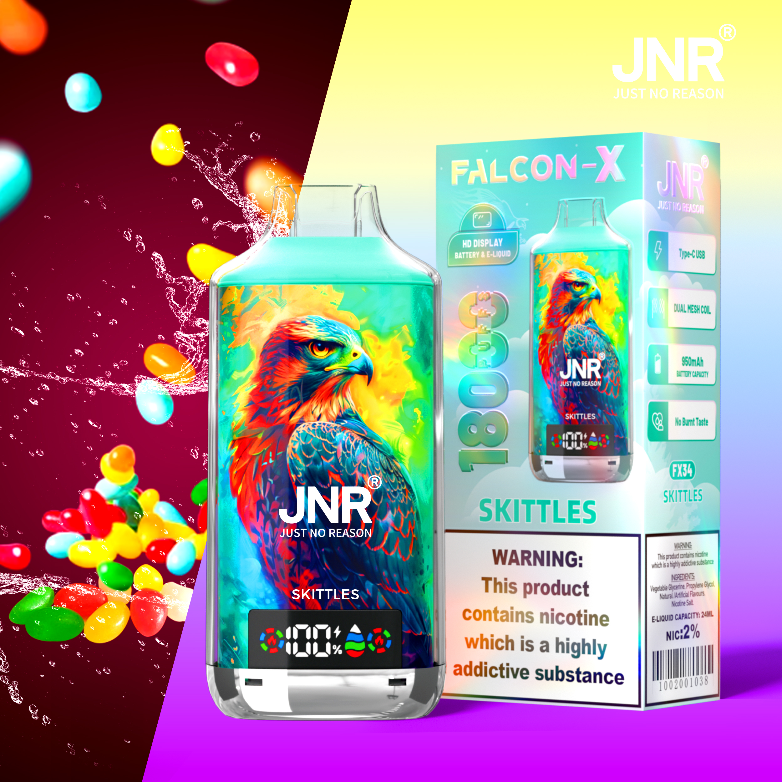 Jnr Falcon-X 18000 4 Skittles