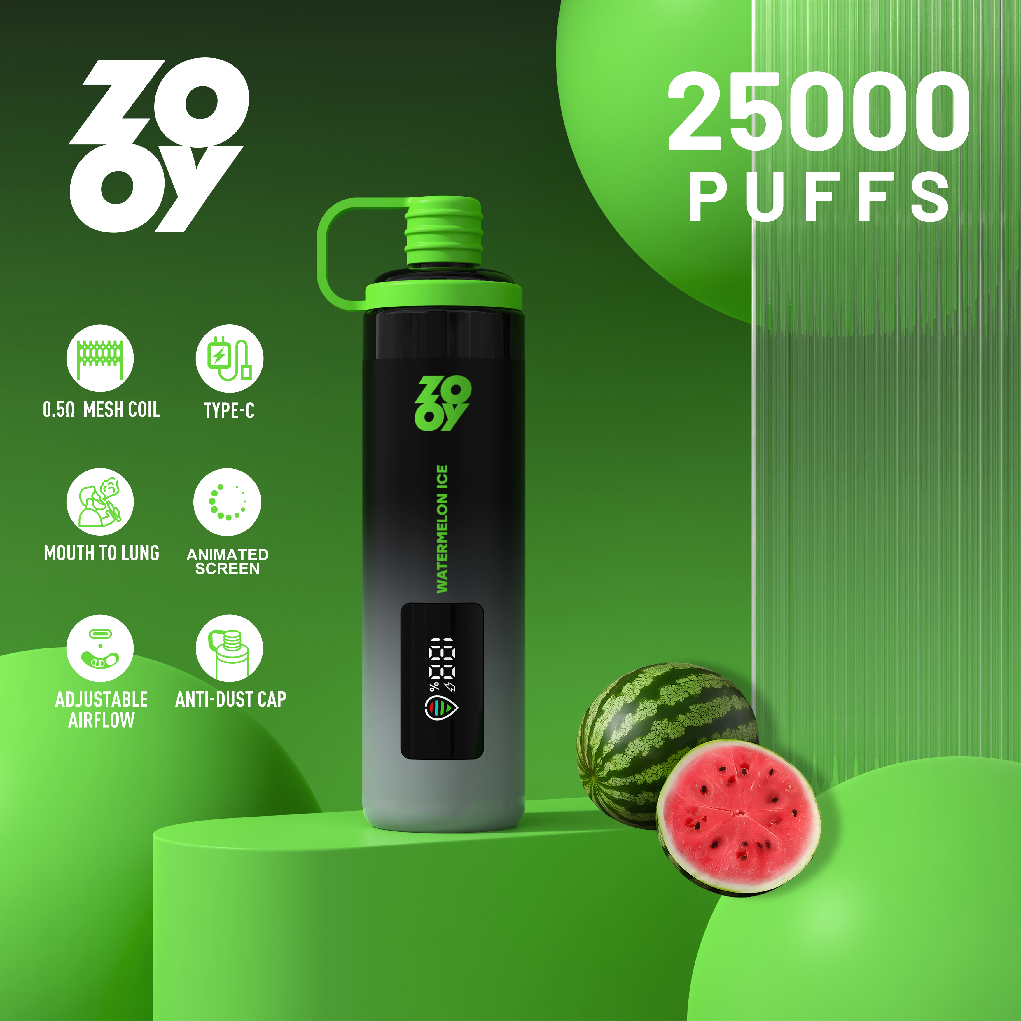 Zooy sisha 25000 6 Watermelon ice