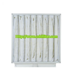 Waterproof FPF Medium Bag Galvanized Aluminum Air Filter For Central Air Conditioning