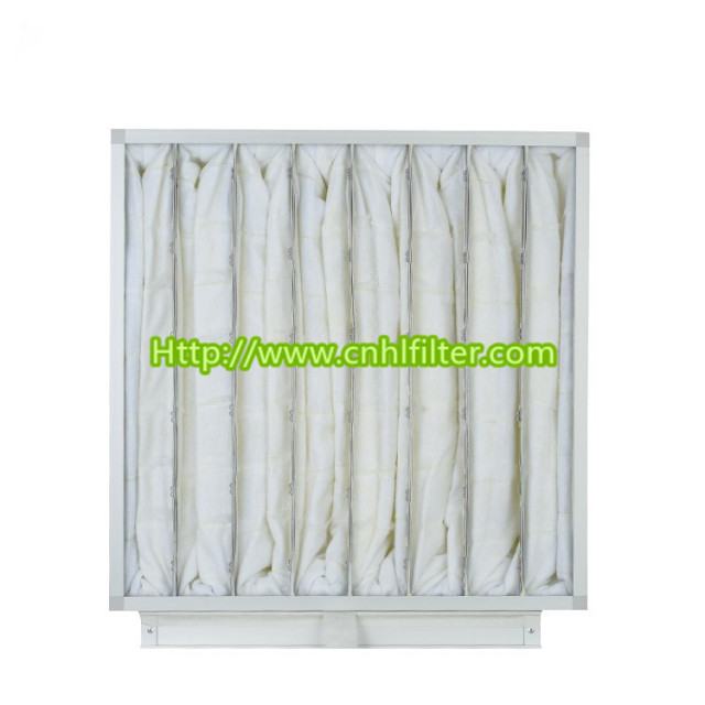 Waterproof FPF Medium Bag Galvanized Aluminum Air Filter For Central Air Conditioning