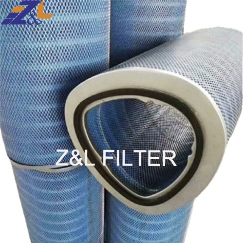 Flame Retardant triagonal cartridge air filter