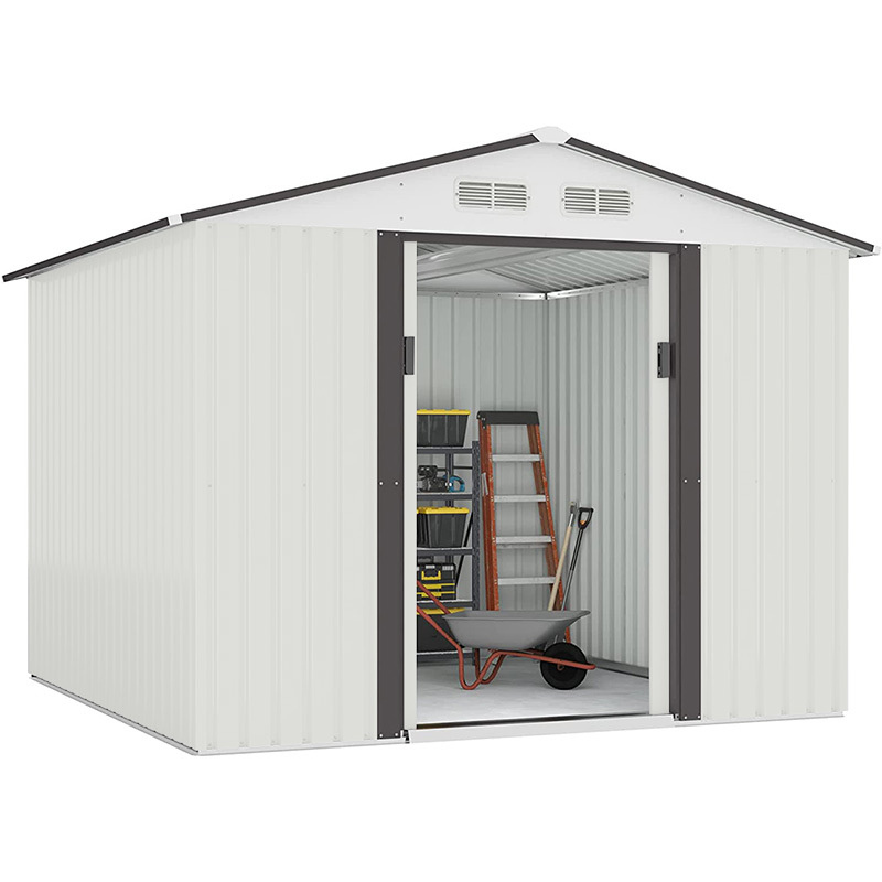 6x8  Feet Apex Steel Garden Shed