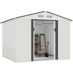 6x8  Feet Apex Steel Garden Shed