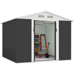 6x8  Feet Apex Steel Garden Shed