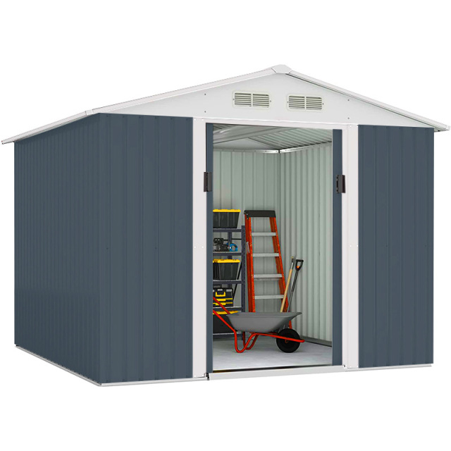 6x8  Feet Apex Steel Garden Shed