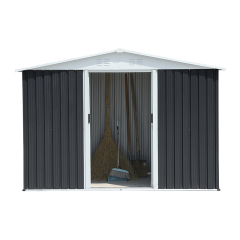 8X6 Feet Grey Apex Garden Shed