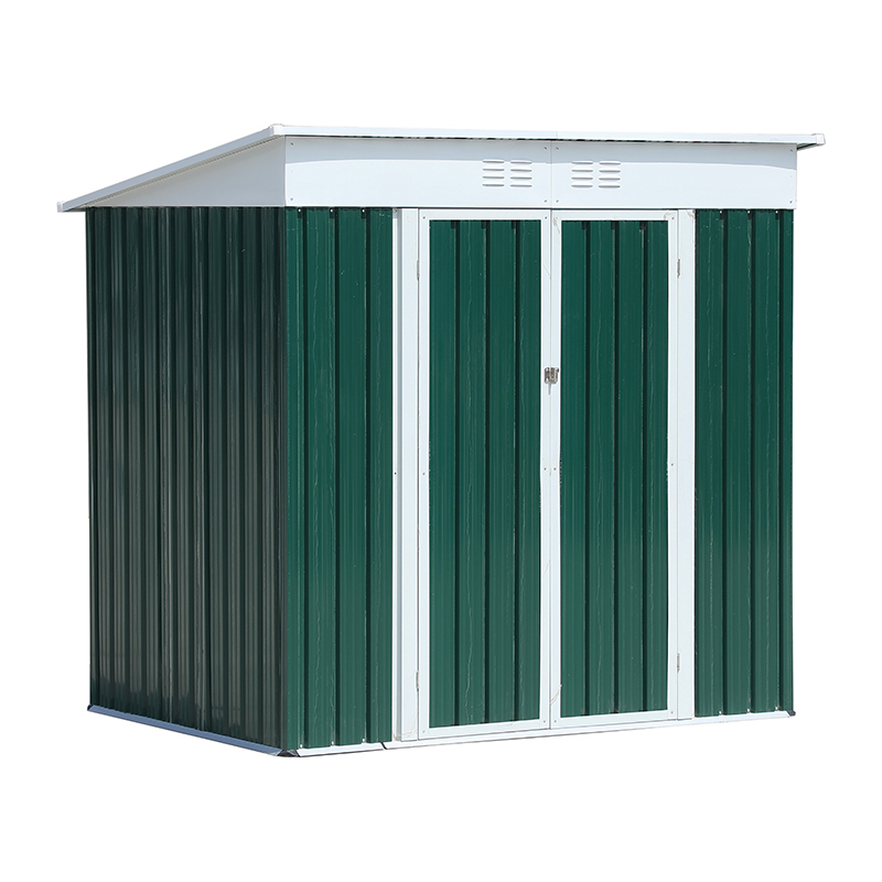 6X4 Feet Green Pent Metal Steel Shed