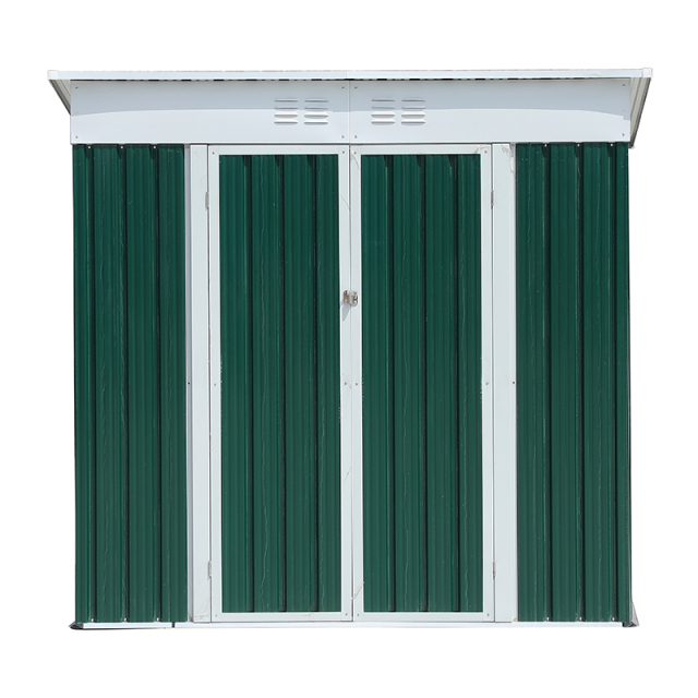 6X4 Feet Green Pent Metal Steel Shed