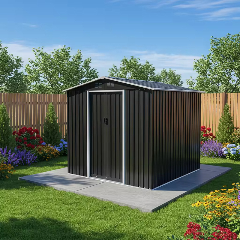 6 X 6 Metal Shed Grey