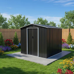 6 X 6 Metal Shed Grey
