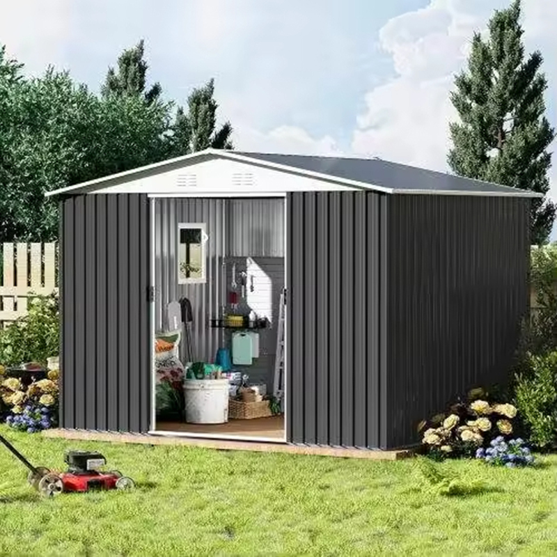 Grey Metal Shed 8x6