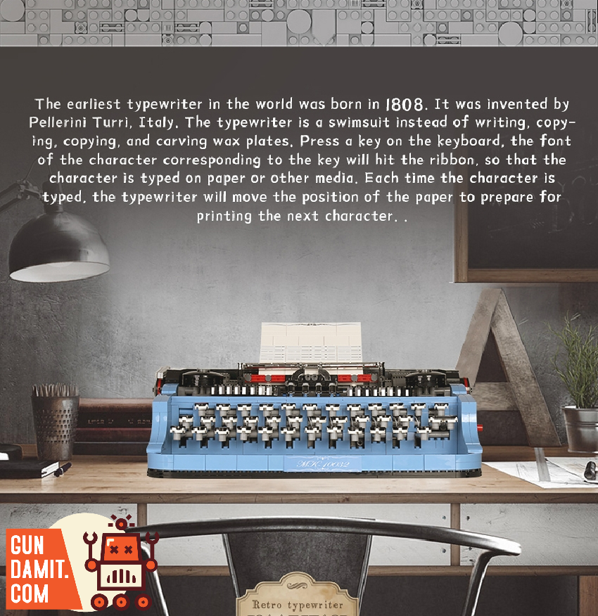 Mould King- Creative Idea outlets retro typewriter