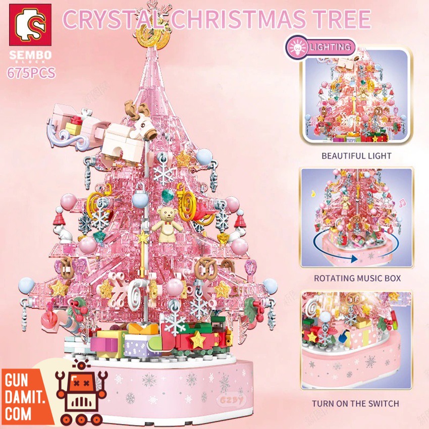 Sembo Block 605024 Crystal Christmas Tree - ChowBrick