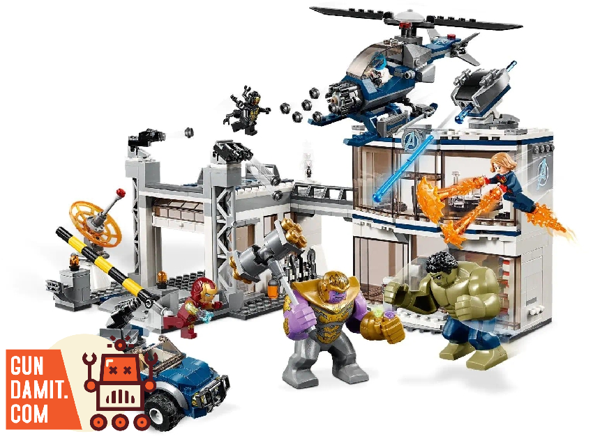 Lego marvel avengers compound battle sale