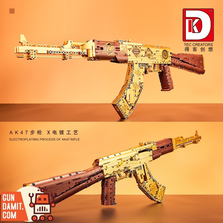精巧1/3スケール　ミニチュアライフル　AK47 ゴールド 数量限定価格 精巧1/3スケール ミニチュアライフル AK47ゴールド