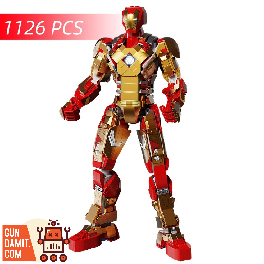 Coming Soon Tuole 6011 Iron Hero Iron Man MK 42 w Light