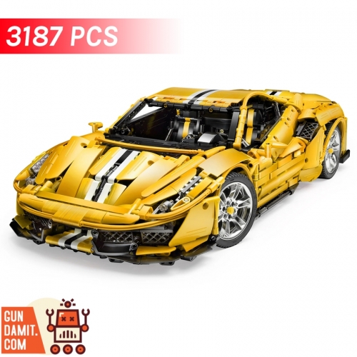 CaDA 1/8 C61057 Master Ferrari 488 Yellow Version w/ PF Parts