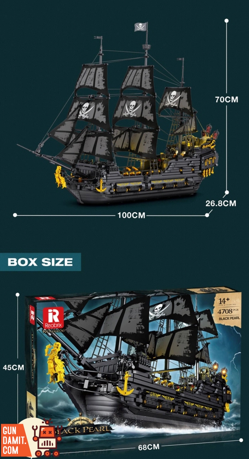 Reobrix 66036 Black Pearl - ChowBrick Store