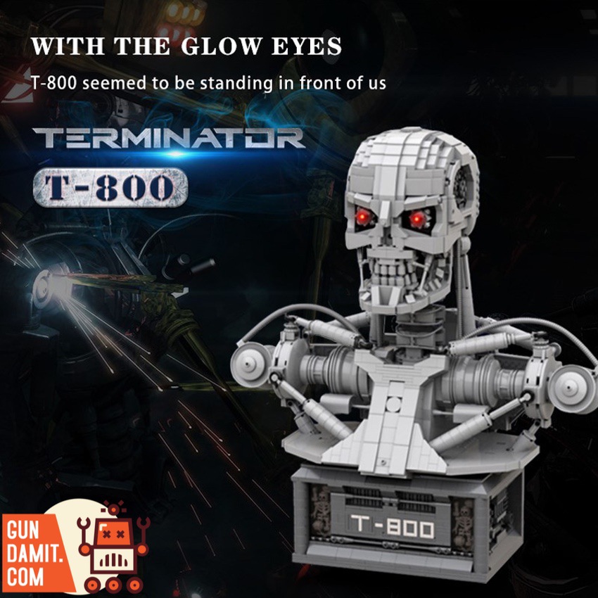 BuildMoc 20570 Terminator T-800 Bust w/ PF Parts ChowBrick Store