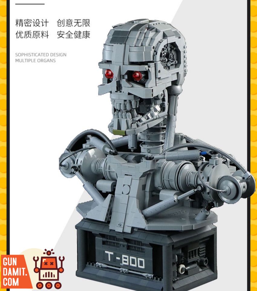 BuildMoc 20570 Terminator T-800 Bust w/ PF Parts - ChowBrick