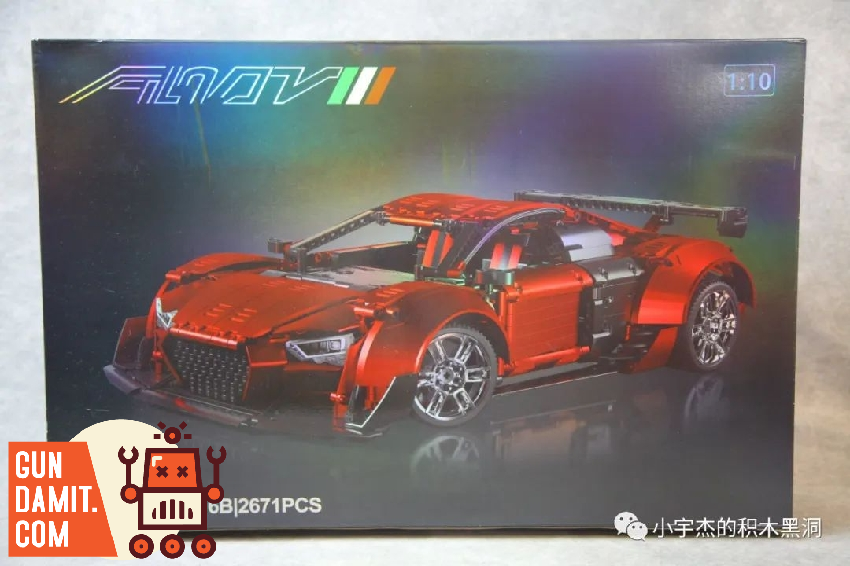 K Box 1/10 10516B Audi R8 Red Chrome Version w/ PF Parts