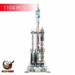 Jie Star JJ9031 Carrier Rocket Falcon Heavt w/ Lights - ChowBrick