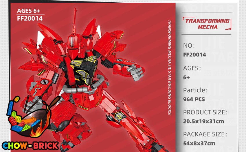 Jie Star FF20014 MSN-06S Sinanju Transforming Mecha - ChowBrick Store
