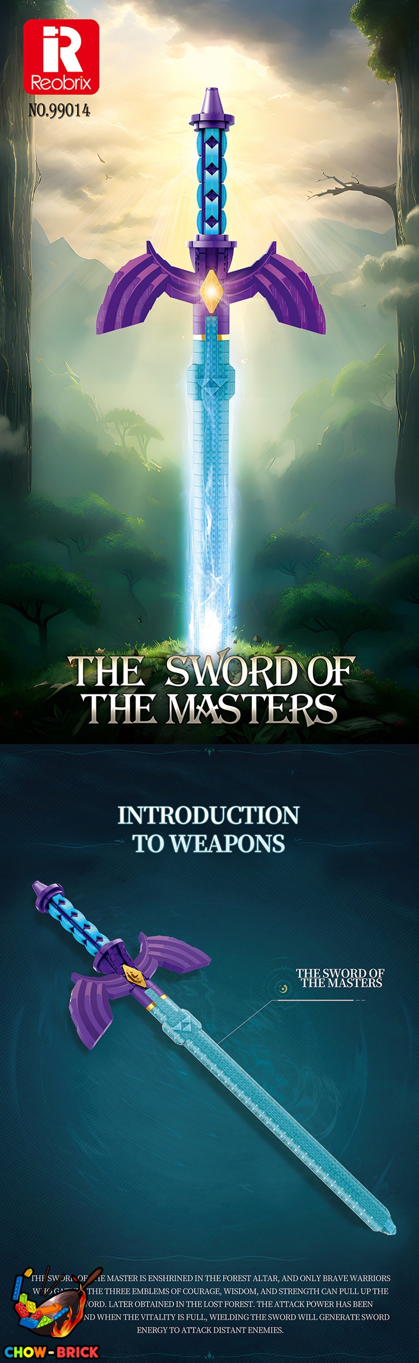 Reobrix 99014 The Legend of Zelda Master Sword - ChowBrick Store