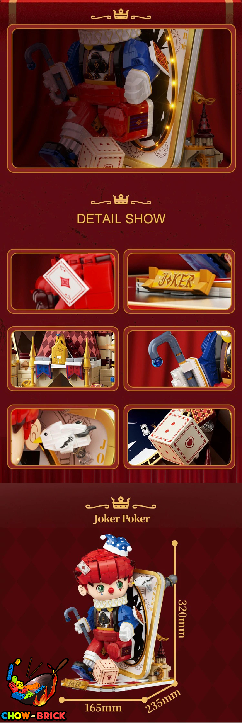 Wekki 506187 Joker Poker w/ Lights - ChowBrick Store