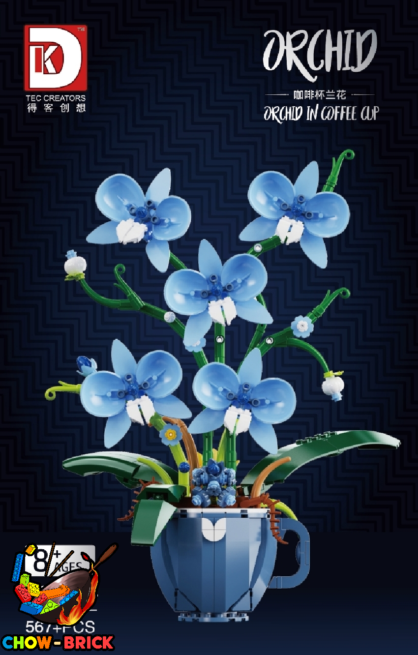 DK 3004 Orchid in Coffee Cup Blue Version - ChowBrick Store