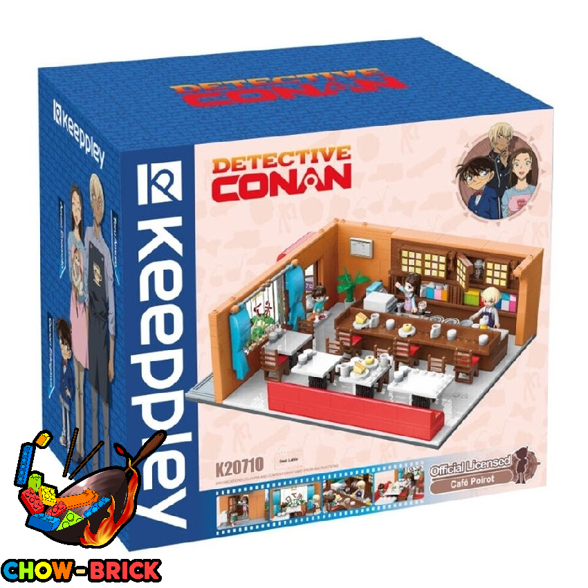 Keeppley K20709 Detective ConanCafé Poirot - ChowBrick Store