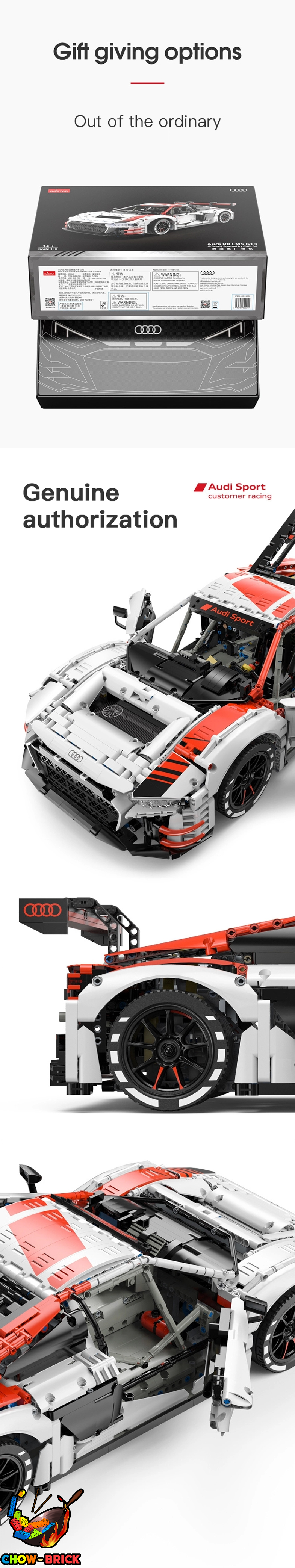 RASTAR 99310 Audi R8 LMS GT3 Static Version - ChowBrick Store