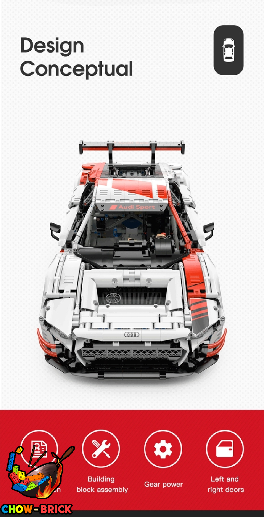 RASTAR 99310 Audi R8 LMS GT3 Static Version - ChowBrick Store
